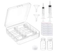 NBEADS 10 Set Contenitori per Erogatori di Liquidi, Contenitore Da Viaggio per Medicinali Liquidi Da 5 ml con Erogatore di Precisione In Plastica per Imbuto In Plastica Adesivi Autoadesivi