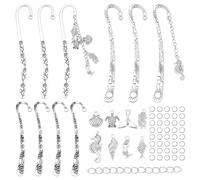 NBEADS 10 Set Segnalibri Con Gancio In Metallo Oceano, Kit Fai Da Te Per Realizzare Pendenti In Lega Con Animali Marini E Segni Zodiacali Segnalibri In Lega Ganci Per Creazione Di Segnalibri