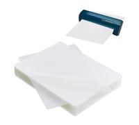 NBEADS 100 pz Buste per Laminazione Termica, Fogli Rettangolari In Plastica per Plastificatrice Da 0.3mm di Spessore, Formato A5 Ideale per Avvisi e Documenti Fotografici, 21.7x15.5cm
