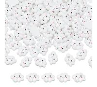 NBEADS 100 Pz Cabochon In Resina A Forma di Nuvola, Smile Cloud Cabochons Opaco Cloud Flatback Charms Perline di Nuvola Abbellimenti per Scrapbooking Ornamento Fai Da Te Creazione di Gioielli