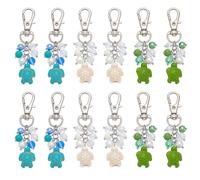 NBEADS 12 Pz 3 Colori Portachiavi A Forma Di Tartaruga, 6.2cm Portachiavis Da Viaggio Personalizzato A Forma Di Tartarugas Con Ciondolo Per Borsetta Zaino