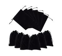 NBEADS 12 Pz Nero Sacchetti di Velluto, Sacchetti per Gioielli con Coulisse Confezioni di Sacchetti Regalo Sacchetti di Caramelle per Bomboniere per Matrimoni Bomboniere Natalizie Compleanno, 18x13cm