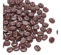 NBEADS 120 Pz Chicchi di caffè in Resina, Chicchi di caffè Artificiale Imitazione Cibo Mini Chicchi di caffè Decor Flatback Resina Cabochons per Gioielli Fai da Te Artigianato Casa Cucina
