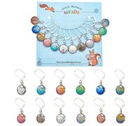NBEADS 12pz Pennarelli A Coda di Sirena, 12 colori Resina Squame di Pesce Fascino per Segnapunti All'Uncinetto Marcatore per Punto di Chiusura per Maglieria Tessitura Accessori per Cucire Gioielli