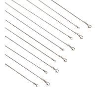 NBEADS 15 Pz 3 Dimensioni Collana A Catena di Serpente, 1mm Larghezza 45,4/50,5/60,5cm Flessibile Rotonda in Acciaio Inox Catena di Serpente per Uomini Donne Collana Gioielli