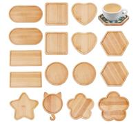 NBEADS 16 pz 10 stili di Sottobicchieri In Piastrelle di Mosaico di Legno, Sottobicchieri per Bevande Vassoi con Base Vuota per La Protezione Del Tavolino Caffè Decorazioni per Tavola Pranzo di Casa