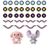 NBEADS 180 Paio Occhi in Feltro con Bocche in 5 Stili, Cucire su Animali di Peluche, Realizzare Occhi in Feltro, Realizzare Bocche di Marionette Grandi all'Uncinetto per Il Fai da Te