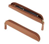 NBEADS 2 pezzi Custodia in Pelle con Cerniera per Penne, perù Custodia Singola per Penne Copertina Custodie per Penna Stilografica Vintage per Casa Lavoro Ufficio, 19,7x2,7x2,6 cm