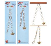 NBEADS 2 Pz 2 Stili Api Charm Contattore di Righe A Maglia, 0~9 Numero Marcatori Punto Maglia Acrilico Perline Charms per Maglieria Tessitura Cucire Quilting Gioielli Fatti A Mano