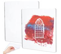 NBEADS 2 pz di Piastre di Stampa Monotipo, Piastre per Stampa in Gel Quadrate da 18cm Trasparenti per La Stampa Artistica per La Creazione di Biglietti Scrapbooking, Arti e Mestieri