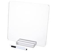 NBEADS 2 Set Lavagna Cancellabile A Secco in Acrilico Trasparente, 10.3x1cm Tavoletta Memo Acrilica con 2pz Penna Cancellabile per Cartellino del Prezzo del Supermercato di L'Ufficio di l'a