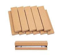 NBEADS 20 Pz 17X4X2.5cm Scatole di Gioielli del Cartonea Contenitore di Monilie Scatola di Carta di Kraft per Le Collane, Orecchini E Anelli, Rettangolo, Burlywood