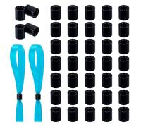 NBEADS 200 pz Chiusura Scorrevole, Chiusura per Braccialetti In Plastica per Eventi con Blocco Scorrevole Unidirezionale Fibbie per Festival Spettacoli Musicali Eventi, Nero, 13.5x12.5mm