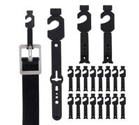 NBEADS 200 pz Grucce per Cintura In Plastica Nera, Ganci per Accessori Da Appendere All'Armadio per Cravatte Regolabili, per Cintura Canottiera Cravatta Cappello Espositore per Organizer Da Armadio