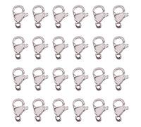 NBEADS 200Pcs Fermaglio con Moschettone in Acciaio Inossidabile, Risultati della Chiusura dei Gioielli con Chiusura a Moschettone in Metallo per la Realizzazione di Braccialetti di Collana