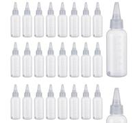 NBEADS 24 Flaconi di Vernice per Aerografo, 60 ml/2.03 fl Contenitori di Vernice in Plastica con Sfera per Accessori per la Pittura e l'Artigianato, 3.45x12.3cm