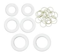 NBEADS 24 pezzi in 3 misure Accessorio per Abbigliamento Invisibile, Fermagli per Abiti, Anelli per Stringere La Squelliena, Fermagli per Gonna con 80 elastico In Vita per Gonne Camicie