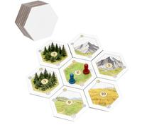 NBEADS 24 pezzo di Tessere Esagonali per Gioco Da Tavolo, Carte Da Gioco Esagonali Vuote Carta Vuota Esagonale Carta Bianca Esagonale per Giochi Fai Da Te In Famiglia Progetto Decorazione Della Casa