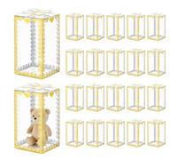 NBEADS 24 pz Confezione Regalo Rettangolare Trasparente, Scatola Regalo Rettangolare Trasparente per Decorazioni, Artigianato, Regali, Bomboniere per Feste Nozze Decorazioni Natalizie, 6x6x10.5cm