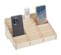 NBEADS 24 Supporto per Cellulare In Legno A Griglia, Espositore per Telefono Organizer per Telefono In Legno Contenitore per Telefono Sala Riunioni Espositore per Telefono, 30x20.5x13.5cm