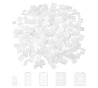 NBEADS 250 pz Terminali di Disossamento in Poliestere, Tappi Terminali Silicone Trasparente, Punte di Steccatura in Plastica per Cucire Rigilene Corsetto Cucito Abito da Sposa, 5/7/9/11/12mm 5 Misure