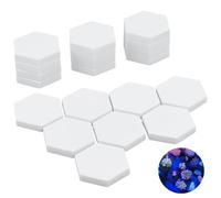 NBEADS 28 Pezzi base per Tappi In Ceramica di Corallo, Supporto Esagonale per Frammenti di Corallo Supporto per Frammenti Acquario, Bianco, 3.5 × 3.05 cm