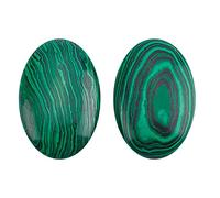 NBEADS 2pz Pietra Malachite Verde, Chakra Pollice Preoccupazione Pietra Forma Ovale Pollice Pollice Tasca Pietre per Raschiare Massaggio Ansia Antistress Terapia