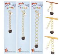 NBEADS 3 Pz 3 Misure Cat Charm Cat Knitting Row Controcatene, Controcatene In Lega Smaltata con Ciondolo A Righe con Anello In Ottone per Lavorare A Maglia All'Uncinetto