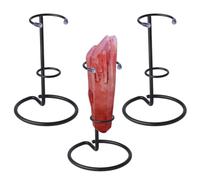 NBEADS 3 Pz Espositore per Bacchetta di Cristallo, Espositori per Rocce Espositore per Bracci In Ferro Espositore per Cavalletto per Piccole Pietre Preziose Cristallo Minerale Agata, 8.5x12.5cm, Nero