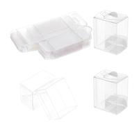 NBEADS 30pz Scatola in Plastica PVC Trasparente, 4x3x5cm Scatole per Confezioni Regalo Rettangolari Trasparenti Scatole per Bomboniere per Bomboniere per Caramelle Biscotti Torta al Cioccolato Regalo