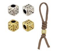 NBEADS 4 pz 2 colori Cordino Perline, Perline In Ottone con Dadi e Ciondolo EDC con Foro Grandi con Cordino per Dadi Ciondolo EDC Bracciale Cerniera Creazione di Gioielli