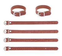 NBEADS 4 Pz Cinghie e Fibbia per Kilt, Polsini In Pelle PU Fibbie per Cinture Braccialetti Regolabili Supporti per Maniche Antiscivolo per Camicie, Cappotti, Giacche, Marrone Noce di Cocco, 19.5x1.6cm