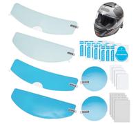 NBEADS 4 set 4 pellicole Antipioggia per Casco Da Moto, Kit di Antiappannamento per Visiera Del Casco con 1 set Pellicole per Specquellietto Retrovisore per A Tutte Le Condizioni Atmosferiche