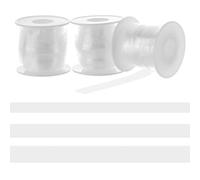 NBEADS 40 Iarda Banda Elastica Trasparente, Fascia Elastica Trasparente in TPU, 3 Misure Piatte per Cucire Spalline del Reggiseno con 3 Bobine di Plastica