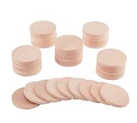 NBEADS 40pz 50mm Pezzi Rotondi in Legno, Cerchi di Legno Non Finiti Spessi 5 mm Fette Rotonde Ritagli di Legno Ornamenti per Artigianato Fai da Te Pittura Matrimonio Natale Decorazione Domestica
