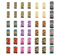 NBEADS 44 Pezzo di Gioielli per Capelli in Tessuto, Perline Dreadlock di Stoffa Colorata Perline Tubolari Perline Intrecciate per Capelli Trecce Accessori per Capelli per Donne Ragazze Trecce