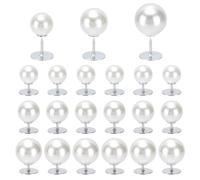 NBEADS 48 pezzo di Bottoni In Perla di 3 dimensioni Senza Cuciture, Spille di Perle Riutilizzabili per Vestiti Fai Da Te Camicie Camicette Maglioni Scialli, Beige (10/12.5/14mm)