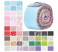 NBEADS 50 pz Gelatina in Tessuto, Strisce per Trapuntatura In Cotone Al 100% strisce per Tessuti Cinesi Da 100x6.5cm Pretagliate, Rotolo Patchwork per Trapuntatura, Crafting e Cucito