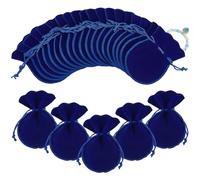 NBEADS 50 pz Sacchetti Regalo in Velluto di Zucca, 12x9 cm Sacchetti Regalo per Caramelle Sacchetti per Gioielli per Feste di Matrimonio di Natale per Bomboniere di Gioielli, Blu Medio