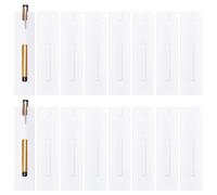 NBEADS 50 Pz Scatole Regalo per Penne Kraft, Scatola per Imballaggio Penna Slip-In Bianca con Finestra Trasparente per Esposizione Penna Stilografica Penna e Materiale Scolastico per Ufficio