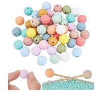 NBEADS 50 Pz Tappi per Ferri da Maglia in Silicones, Fermaferri per Ferri da Maglia A Forma di Lanterna Protezioni in Silicones per Punte di Ferri da Maglia, 14.5mm, Foro: 2mm