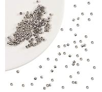 NBEADS 500 Pezzi 304 Acciaio Inox Colonna Tubo Perline Distanziatori, Colore Acciaio Inossidabile,2.5X3mm, Foro: 1mm