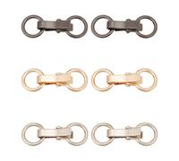 NBEADS 6 Pz 3 Colori Metallo 8-Forme Fermagli di Chiusura, Chiusura A Strappo con Linguetta Da Cucire Fermaglio per Chiusura, Fibbia, Perno per Poncho, Mantello, Cardigan, Scialle, Accessori, 2.5x7cm