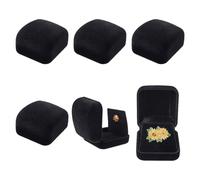 NBEADS 6 Pz Scatola Espositiva per Badge In Velluto, Nero Lapel Pin Collection display Holder Velluto Spilla Custodia per Badge Lapel Pin Gioielli Organizzatore, 5.3X5.85X3.55cm