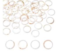 NBEADS 60 pz Anelli di Collegamento, Anello di Collegamento con Conchiglia D'Acqua Dolce Naturale per Forcine Orecchini Bracciali Copricapi Pendenti Accessori La Creazione di Gioielli Fai Da Te