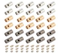 NBEADS 60 set di Punte per Lacci di l'e Scarpe In Metallo, 3 colori Lega Lacci di l'e Scarpe Vite Lacci di l'e Scarpe Cordini Punta Terminale Tappo In Metallo per Fai Da Te Riparazione