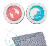 NBEADS 6m di Cordoncino per Mantenere I Punti, Tubo di Gomma Cavo Da 2mm per Maglieria Cordoncino Da Barbiere Ferma Maglie con 4 pezzi di Ferma Maglie e Scatola per Bracciale, Perline, 2 colori