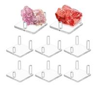 NBEADS 8 pz. Espositori per Rocce, Cavalletto A Tre Pioli Espositori In Plastica Trasparente per Sfere, di Cristallo, Minerali, Geodi, Piccoli Oggetti Da Collezione, 5x5x2.6cm