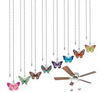 NBEADS 8 Pz Prolunga Per Catena Di Trazione Per Ventilatore Da Soffitto, 38.5-39cm Farfalla Set Catena Per Ventilatore Da Soffitto, Catenella A Trazione Per Ventilatore Soffitto