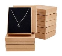 NBEADS 8 Pz scatole di Cartone Kraft 13x11x3cm Scatola Regalo Rettangolari Grande Perfetto per Braccialetti Collane Confezione Regalo Fai da Te